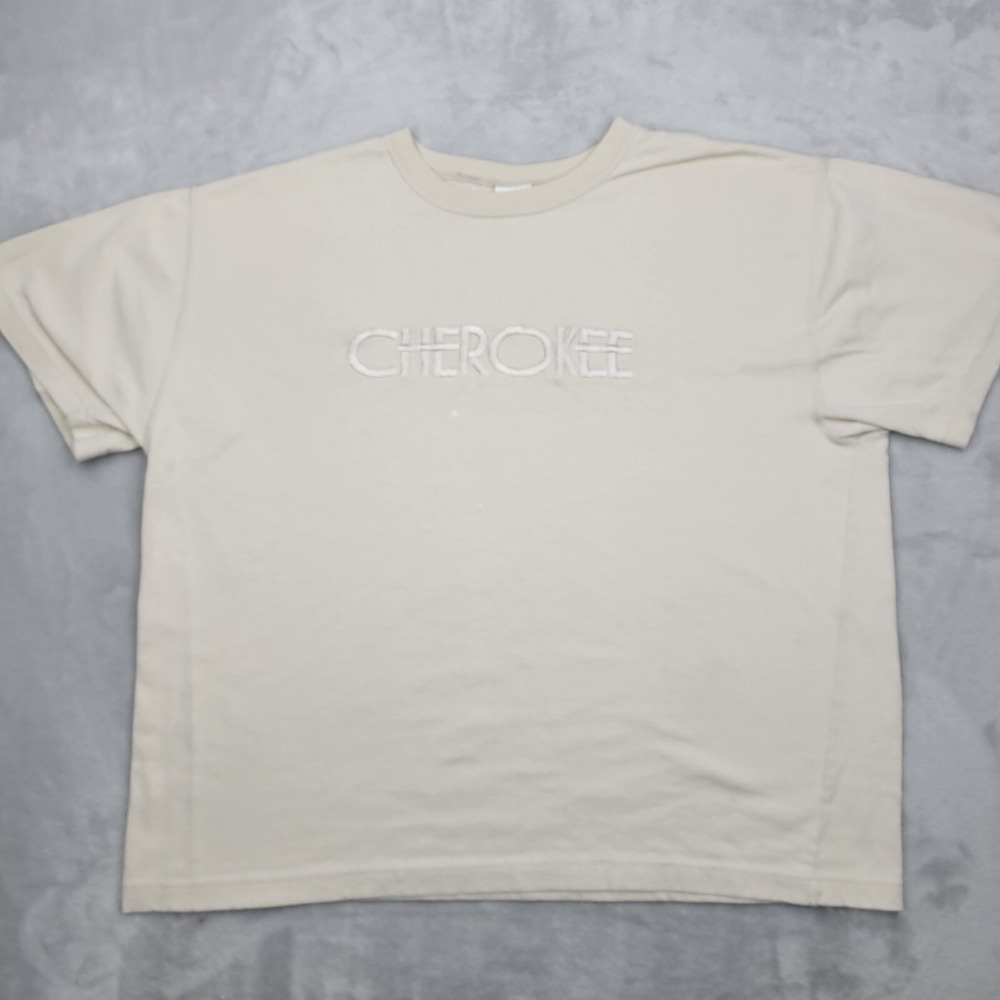 Cherokee Top Women 22/24 Blouse Shirt Basic Crewneck Embroidery Vintage Adult 2X